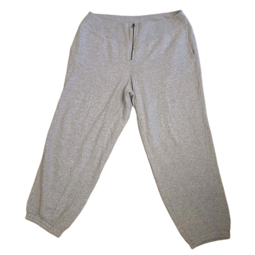 Aerie Womens Gray Sherpa Fleece High Waist Snached Corset Joggers Cozy Soft, XXL